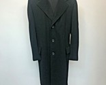 Vtg Clay Poole Black Cashmere Overcoat size XL Hand Tailored Bench Needl... - £35.88 GBP