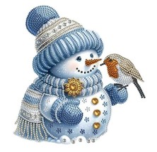 5D DIY Snowman and Robin Diamond Painting Art Painting for Adults 30cm x... - $8.99