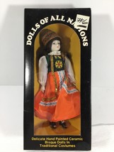 Vintage Dolls Of All Nations No.107 8” Tall/ Hand Painted Ceramic Bisque #6 - £7.93 GBP