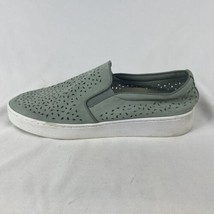 Vionic Womens 356 Midi Perf Sneakers Shoes Sage Green Leather Slip On Size 9 M - £18.76 GBP