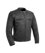 Men&#39;s Motorcycle Perforated Leather Jacket - €111,31 EUR+