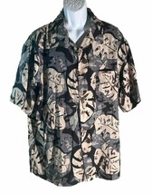 NATURALIFE Men&#39;s Short Sleeve Button Down Silk/Seta Floral Shirt XL - €14,05 EUR