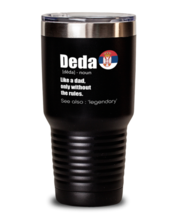 30 oz Tumbler Stainless Steel Insulated Funny Deda Definition Grandpa  - £27.49 GBP