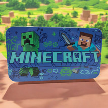 Minecraft Metal Tin Pencil Case Blue Green Kids Minecraft Pencil Holder ... - $17.26 CAD