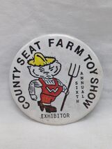 Vintage Wisconsin County Seat Farm Toy Show Annual Sixth Exhibitor Pin 2... - $279.56 MXN