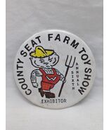 Vintage Wisconsin County Seat Farm Toy Show Annual Sixth Exhibitor Pin 2... - €13,08 EUR