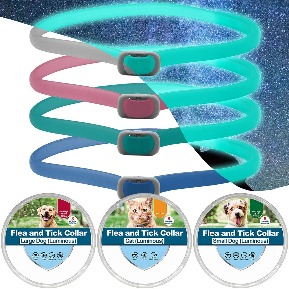Reflective Luminous Pet Dog Cat Flea&amp;Tick Anti-medicine Collar for Cat Soft - $12.21+