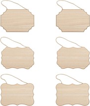 Juvale 9 X 6 In. 3 Designs Unfinished Hanging Wood Signs In A 6 Pack For Crafts - £27.23 GBP