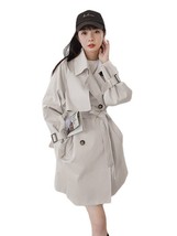 GVUW 2022 Autumn New Women&#39;s Trench Coat Korean Chic High-end Versatile Double B - £173.18 GBP