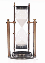 Elegant Brass Revolving Hourglass Timer - $129.95