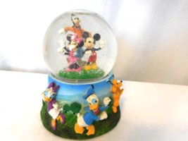 Disney Clubhouse Musical Water Snow Globe Mickey Mouse Goofy Donald Pluto Minnie - $11.89