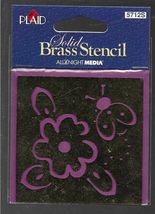 Plaid. 5712S Flower Brass Stencil. - $5.00