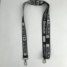 Homme Femme Crossbody Strap Gray Black Adjustable Claw Hook Lanyard STRAP ONLY - £7.59 GBP