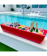 Floating Cooler Indoors Outdoors Bar Holidays Tailgating Parties Red Bar... - €278,83 EUR