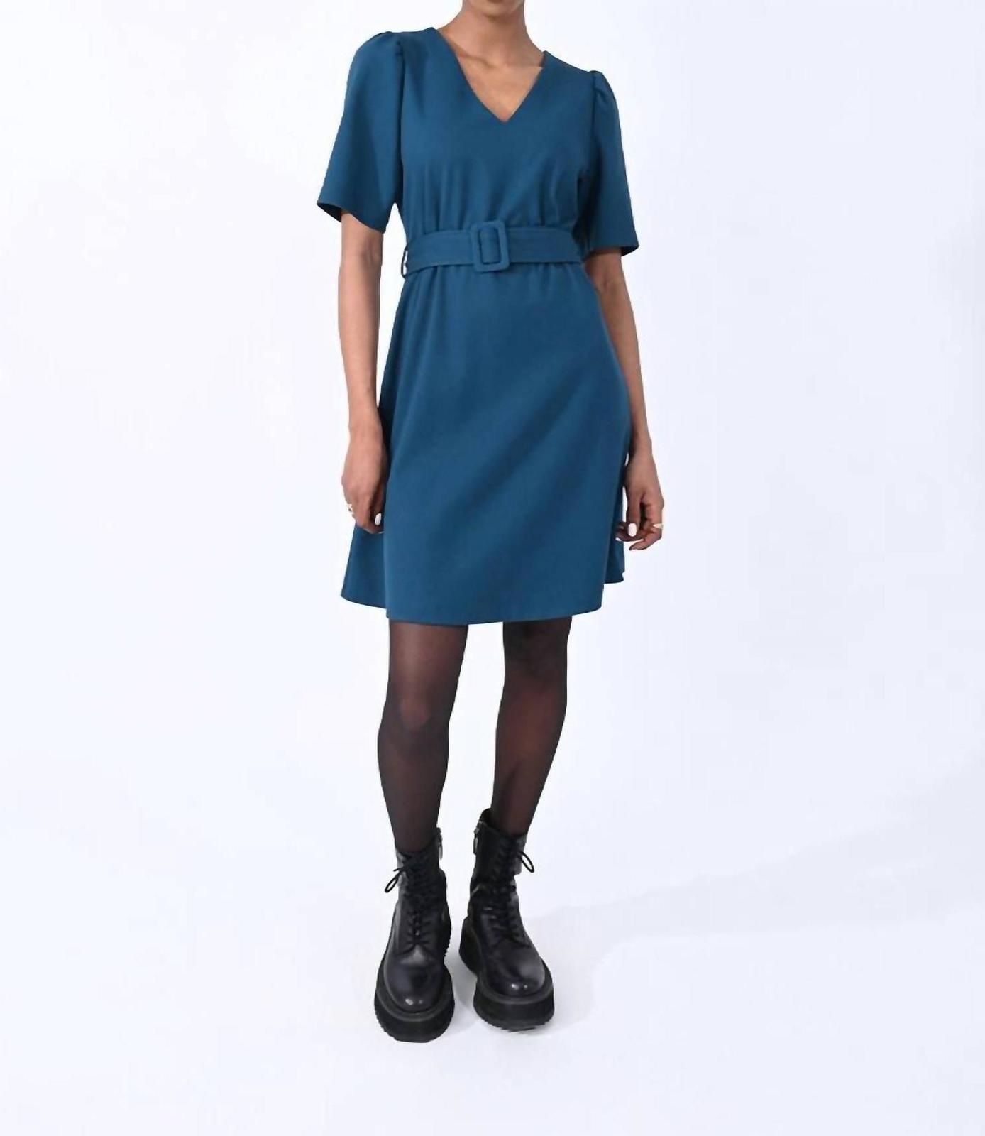 Molly Bracken Belted Dress Duck Blue - $29.00