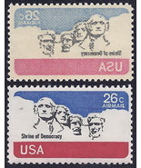 C88 - 26c Scarce Reverse Offset On Gum Error / EFO &quot;Mt. Rushmore&quot; Mint NH - $136.75 CAD