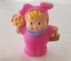 Fisher Price Little People Easter Bunny Costume Figure Pink 2002 Replacement  - £4.67 GBP
