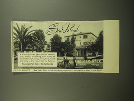 1960 The Cloister Resort Ad - Sea Island - $14.99