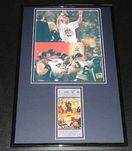 Kurt Warner Framed Super Bowl XXIV Repro Ticket &amp; Photo Display Rams - £69.76 GBP