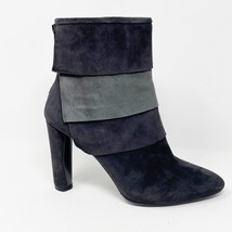 Stuart Weitzman Womens Black &amp; Gray Suede Leather Zip Heel Booties, Size 6.5 - £37.38 GBP