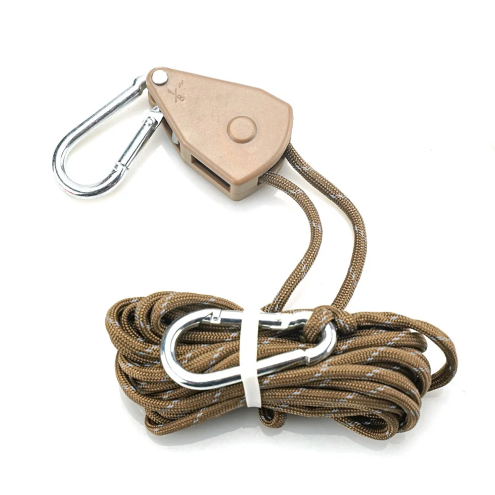 Sporting 2022 Brand New Rope Buckle 4/5M Lanyard Lifting Pulley Pulley Rope Ratc - £23.89 GBP