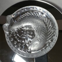 Lalique Concarneau KOI FISH 6” Ashtray  Signed Authentic 6" image 3
