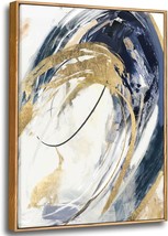 Sdya Gold Wall Decor Living Room Decor Abstract Wall Art Blue Paintings Bedroom - £93.48 GBP