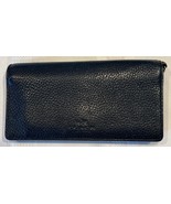 Coach 53767 Pebbled Leather Bifold Slim Envelope Wallet Black - $59.00
