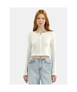 No Boundaries Button-Front Pointelle Junior Cardigan Size L (12/14) Colo... - €13,63 EUR