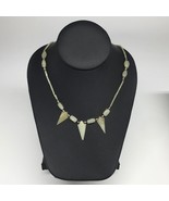 12.9g,2mm-27mm, Small Green Serpentine Arrowhead Beaded Necklace,19&quot;,NPH250 - £3.82 GBP