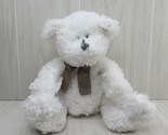 Baby Animal Adventure Plush White Teddy Bear 2003 Brown tan Houndstooth ... - $20.78