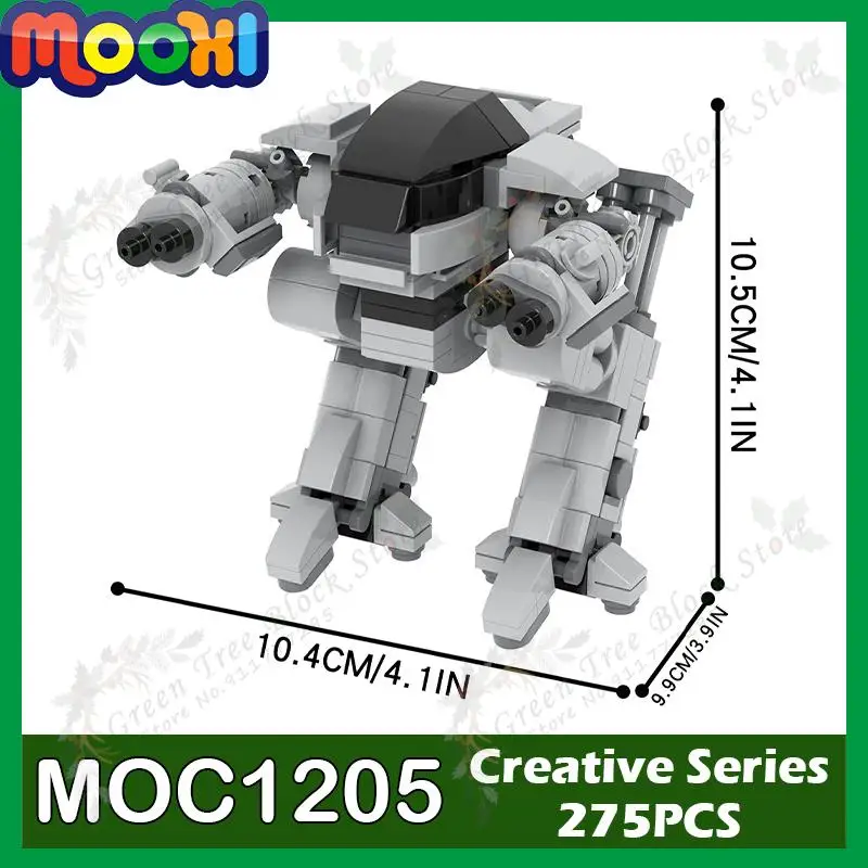 MOC1205 275PCS ED-209 Character MOC Building Blocks Creativity Movie Robot - £15.62 GBP