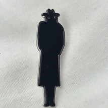 Darkman Silhouette of Man in Trench Coat Vintage Pin  - $9.89