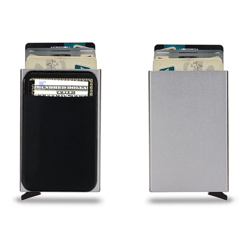 2022 Rfid Smart Wallet Card Holder Metal Thin Slim Men Women Wallets Pop Up Mini - $64.56