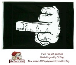 Flip Off Everyone Flag 3&#39; x 5&#39; Middle Finger Flag - £7.77 GBP