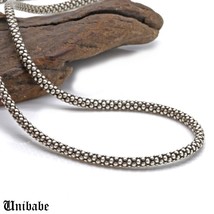 Real Silver Necklace Men Women Thai Silver Corn Necklace Male s925 Sterl... - £43.69 GBP