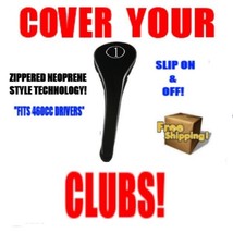 NEW #1 BLACK NEOPRENE DRIVER DRIVERS WOOD GOLF CLUBS ZIPPER HEADCOVER HE... - $11.71