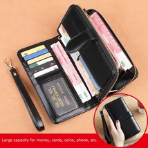 Vintage   Women Wallets Leather Long Clutch Female Red Coin Purse Large Capacity - £28.29 GBP