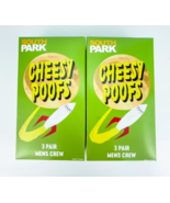 South Park Cheesy Poofs 3 Pair Mens Crew Socks Fits Sock Size 10 to 13 L... - $21.24