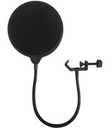 ZaxSound 6 inches Round Wind Screen Shield Pop Filter with Stand Clip - £7.90 GBP