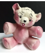 Ceramic Morton Pink Teddy Bear Baby Shower Decor Planter Figurine 7.5&quot;h ... - $19.99