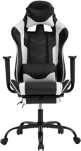Gaming Chair Ergonomic Computer Racing Style Office Chair Adjustable High, White - £112.20 GBP