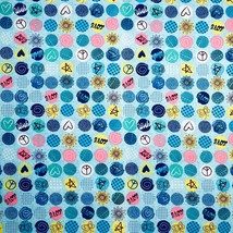 Polka Dot Fabric Peace Love Wish Jessica Flick Benartex 33&quot;L x 44”W 100% Cotton - £7.32 GBP