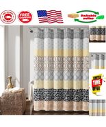 Bohemian Stripe Shower Curtain 72&quot; W x 72&quot; L in Yellow &amp; Gray for Chic B... - $775.27 MXN