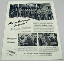 1942 Print Ad Paper Cup &amp; Container Institute Soldiers Army Camp, Citizen Health - £10.92 GBP