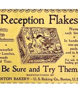 Reception Flakes Biscuit 1897 Advertisement Victorian Boston Bakery DWFF19 - €17,23 EUR