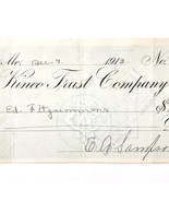 1912 Kineo Trust Company Bank Check E.A. Sampson Dover Maine Signed 1064... - €17,15 EUR