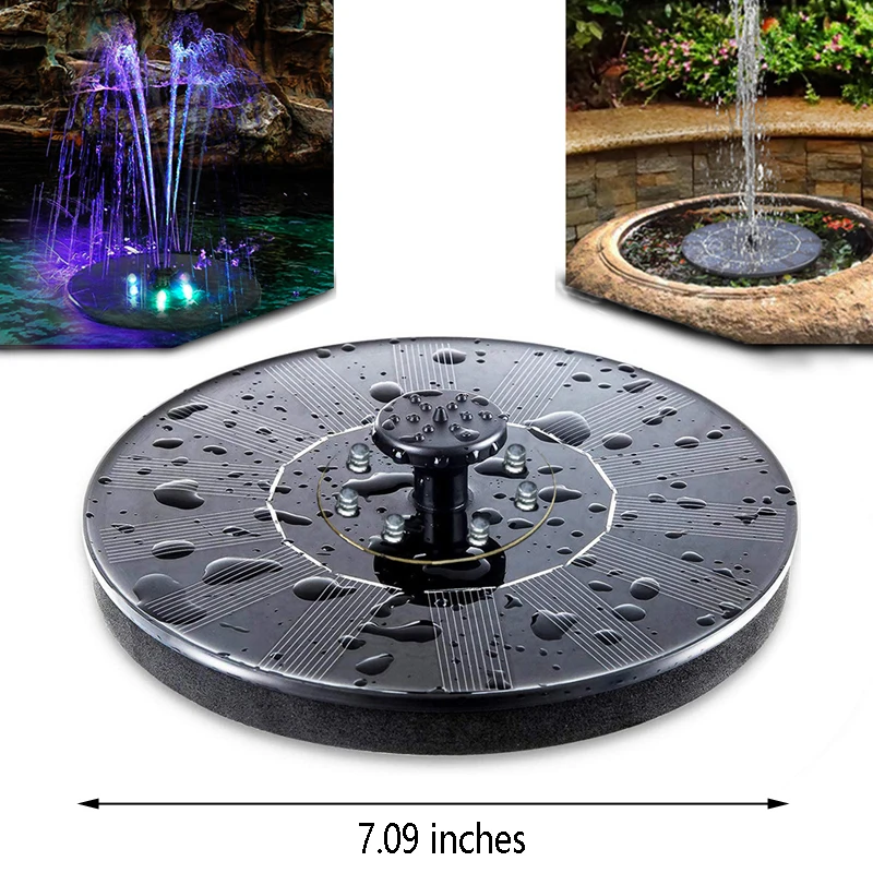 Ghts outdoor rgb smart light control water floating fountain light for garden park pond thumb200