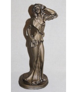 Antique Spelter Women Statue W/Bronze Finish Hand on Head Rare  - £31.45 GBP