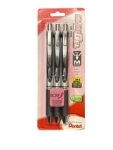Pentel EnerGel Deluxe Liquid Gel Pen Medium 0.7mm BCA Black Ink 3 Pack 2... - $6.99